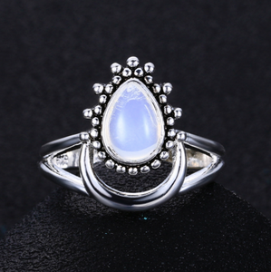 Moonstone Water Drop Ring