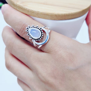 Moonstone Water Drop Ring